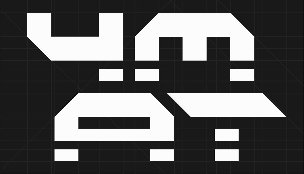 the same wordmark stacked two letters over two, 4M above AT