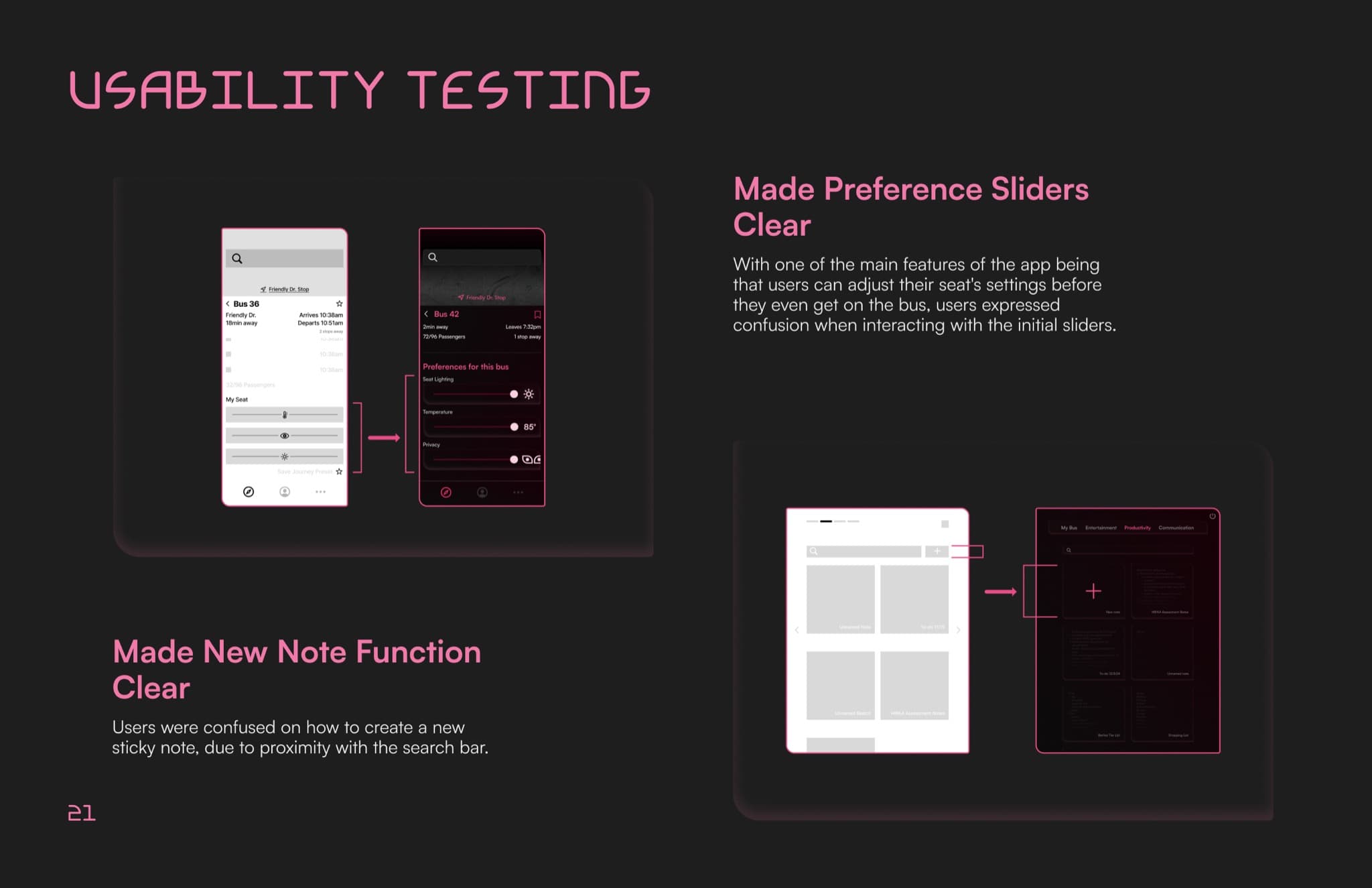 booklet usability testing sliders