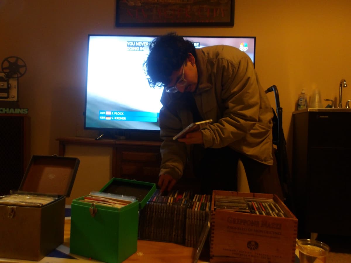 sorting cd collection