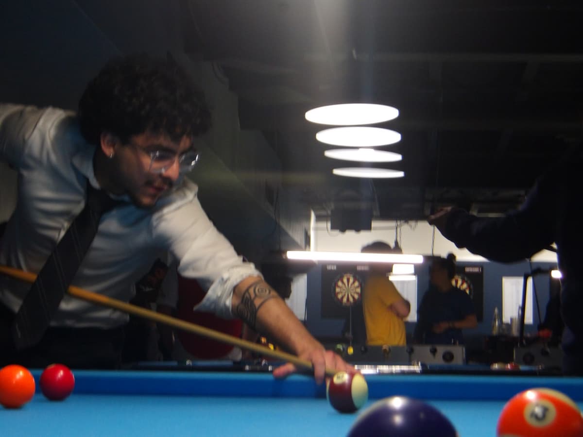 shooting pool
