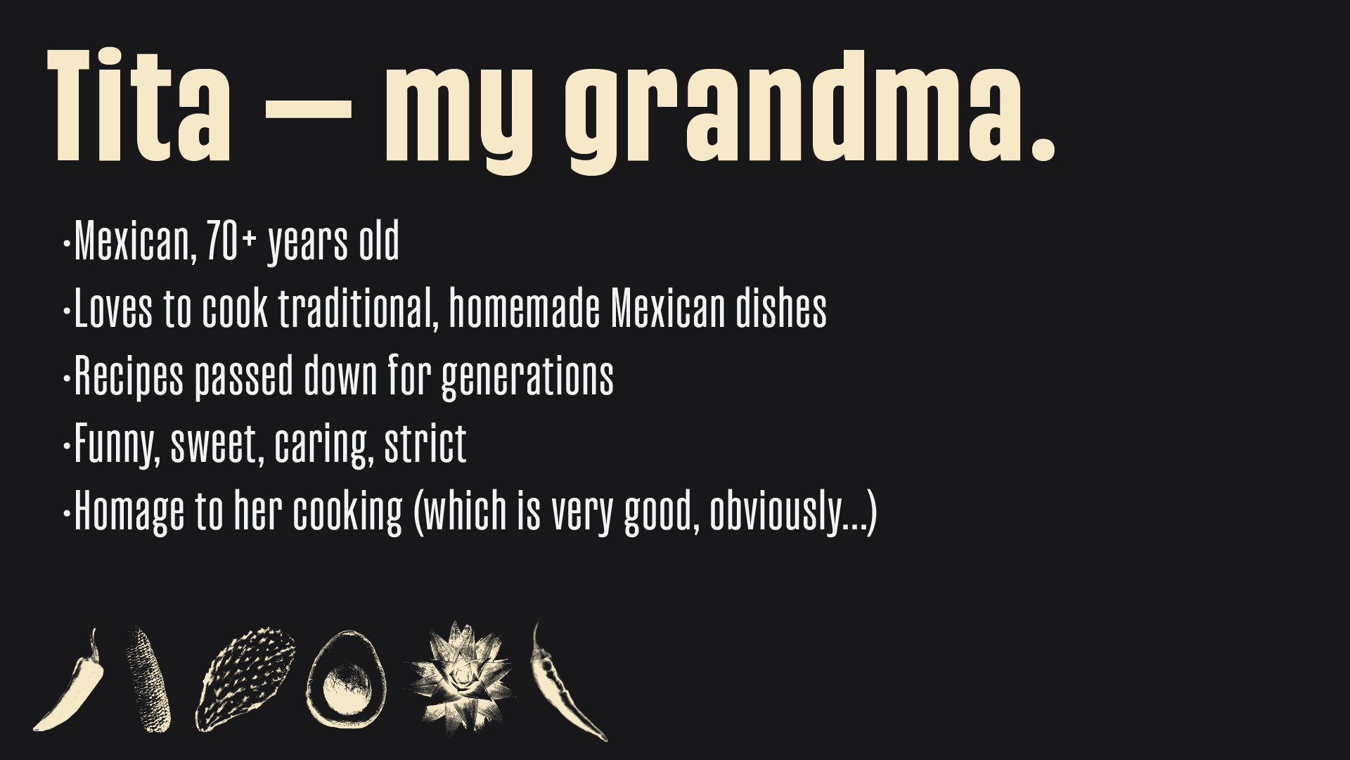 grandma tita bio slide