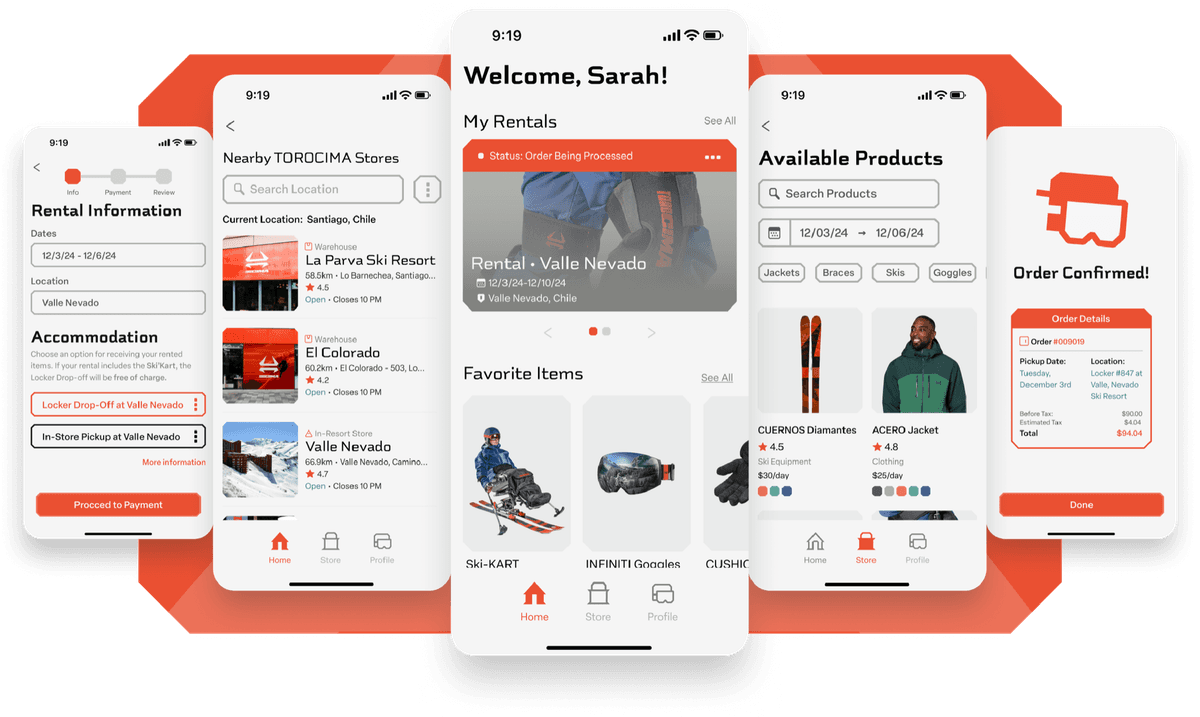 rental app mockup