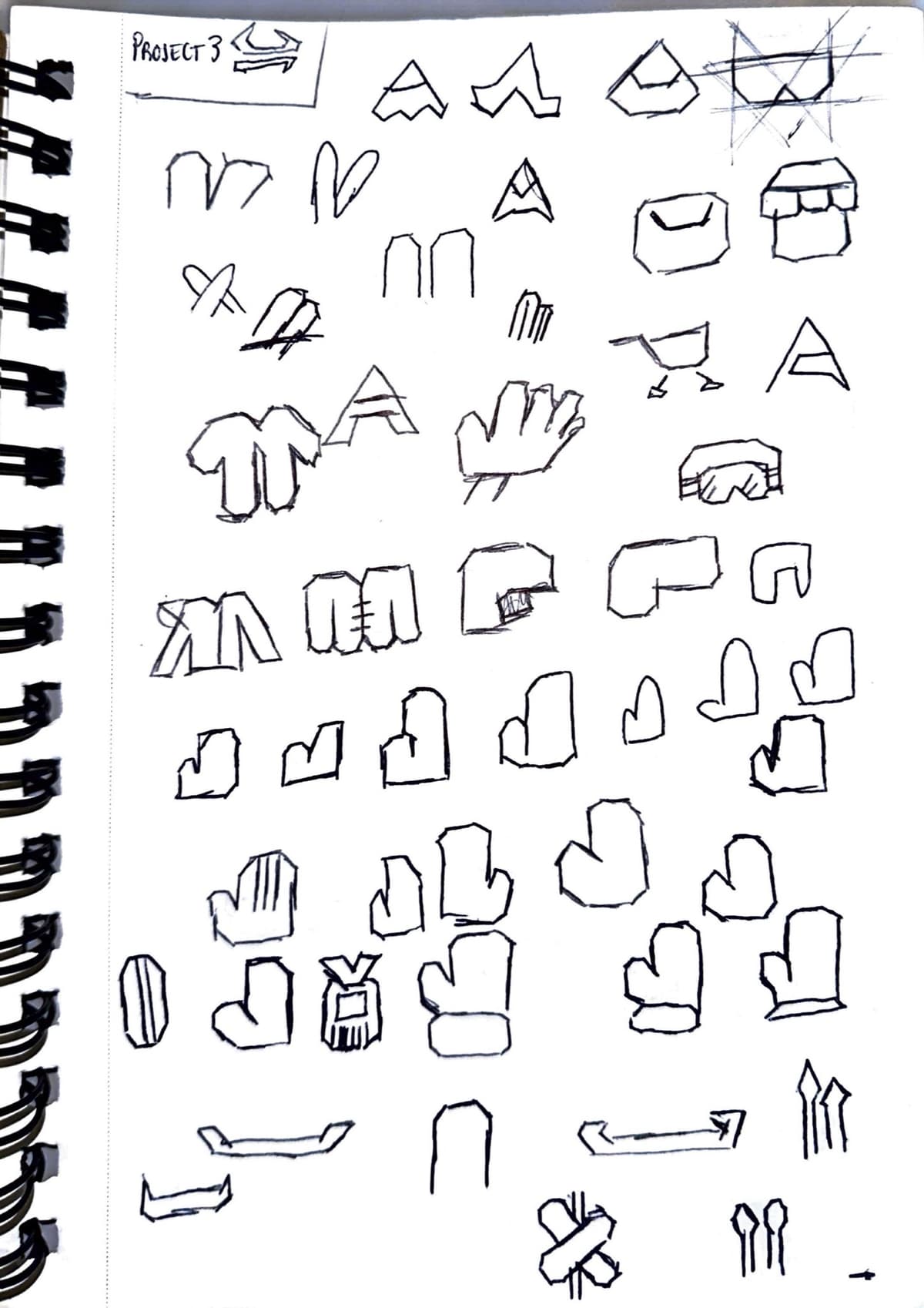 product sketches page one