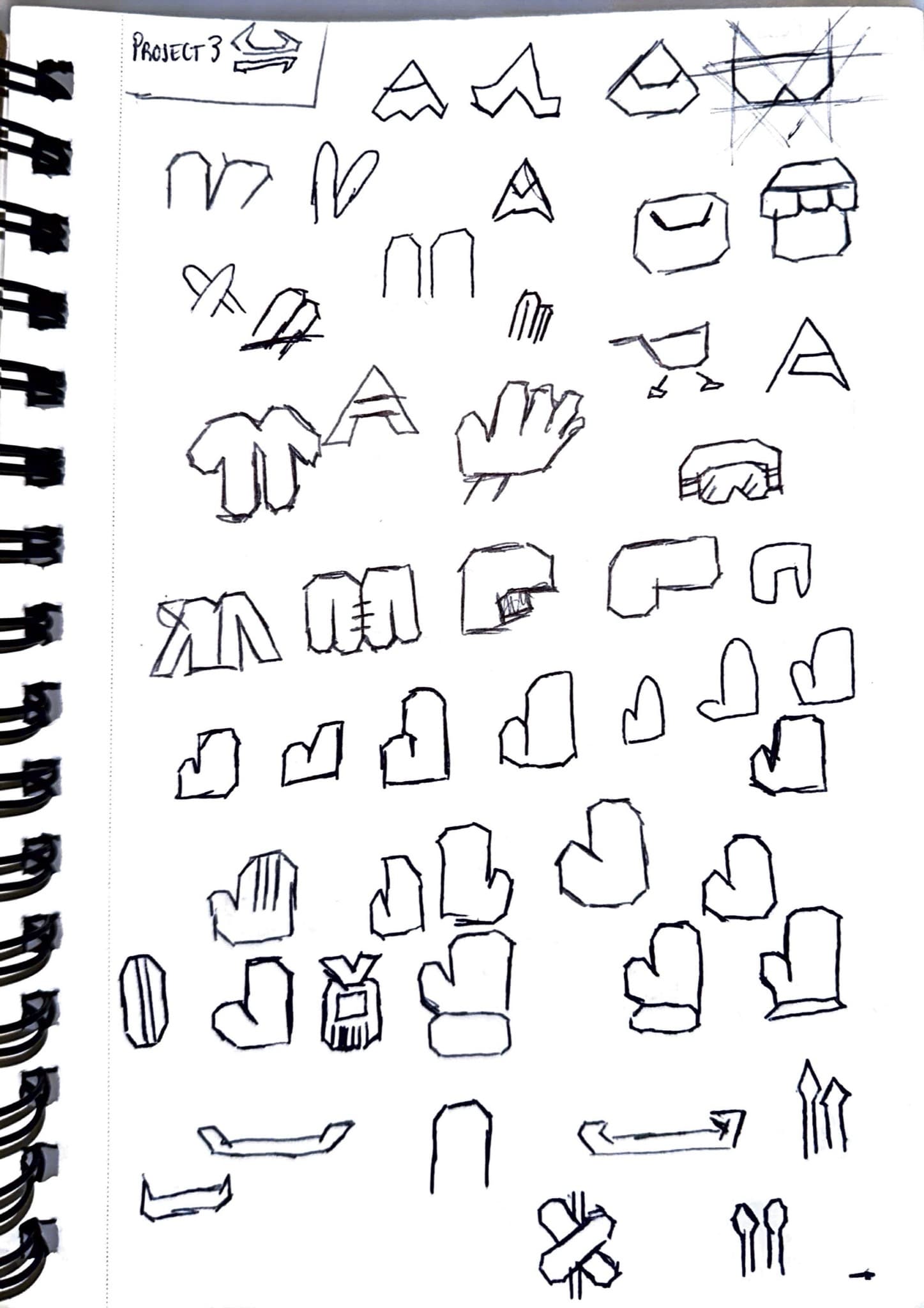 product sketches page one