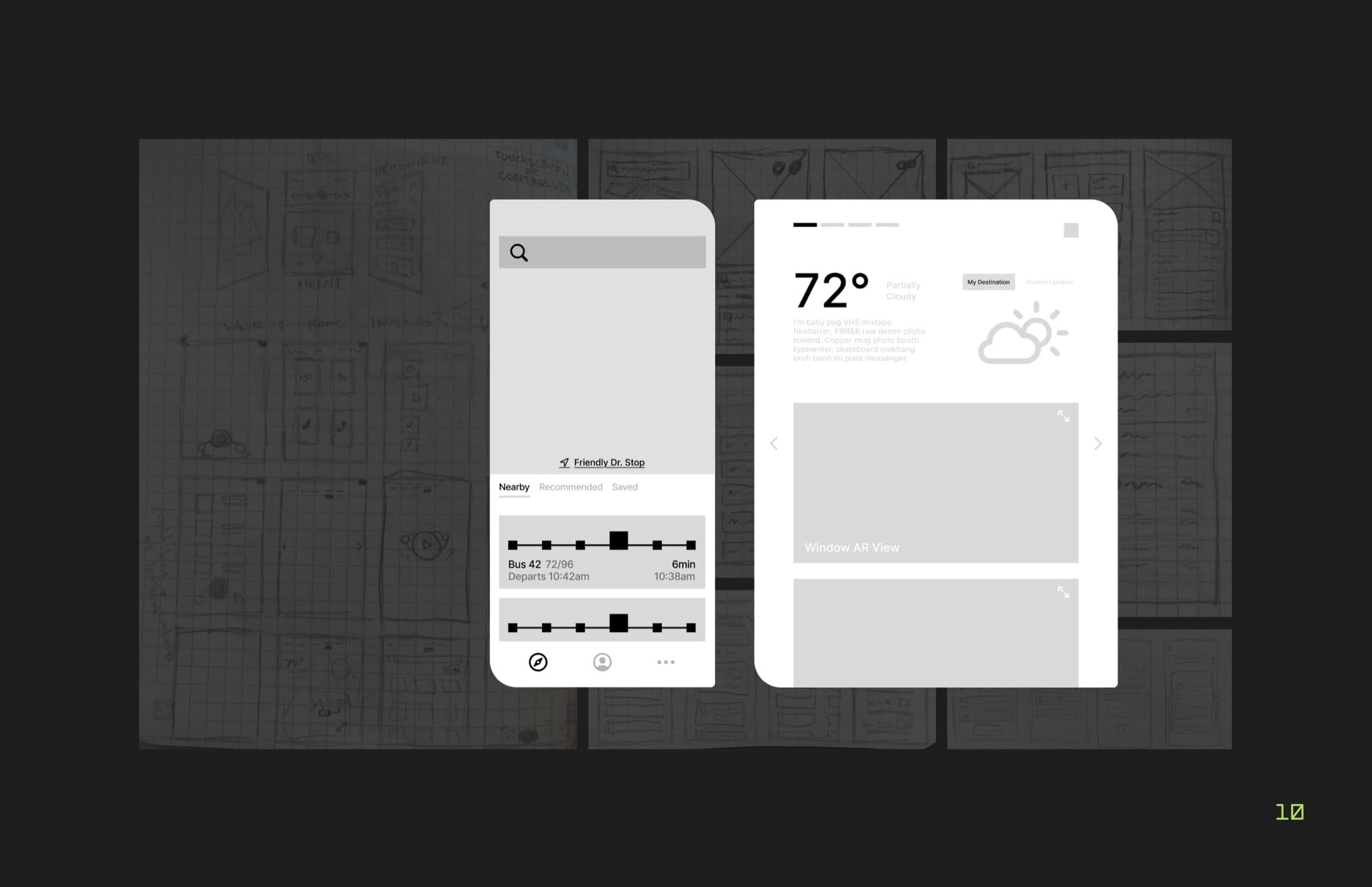 booklet app wireframes