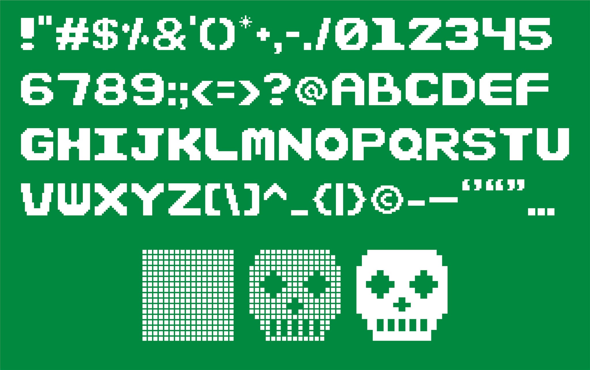 typeface glyph set
