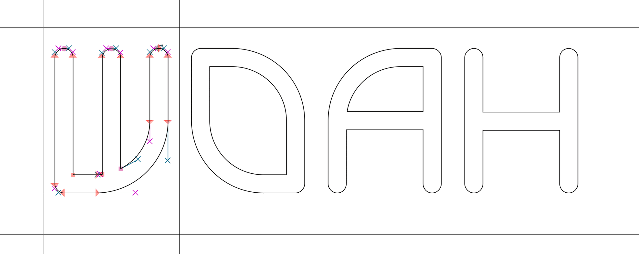sojourn typeface letterform construction
