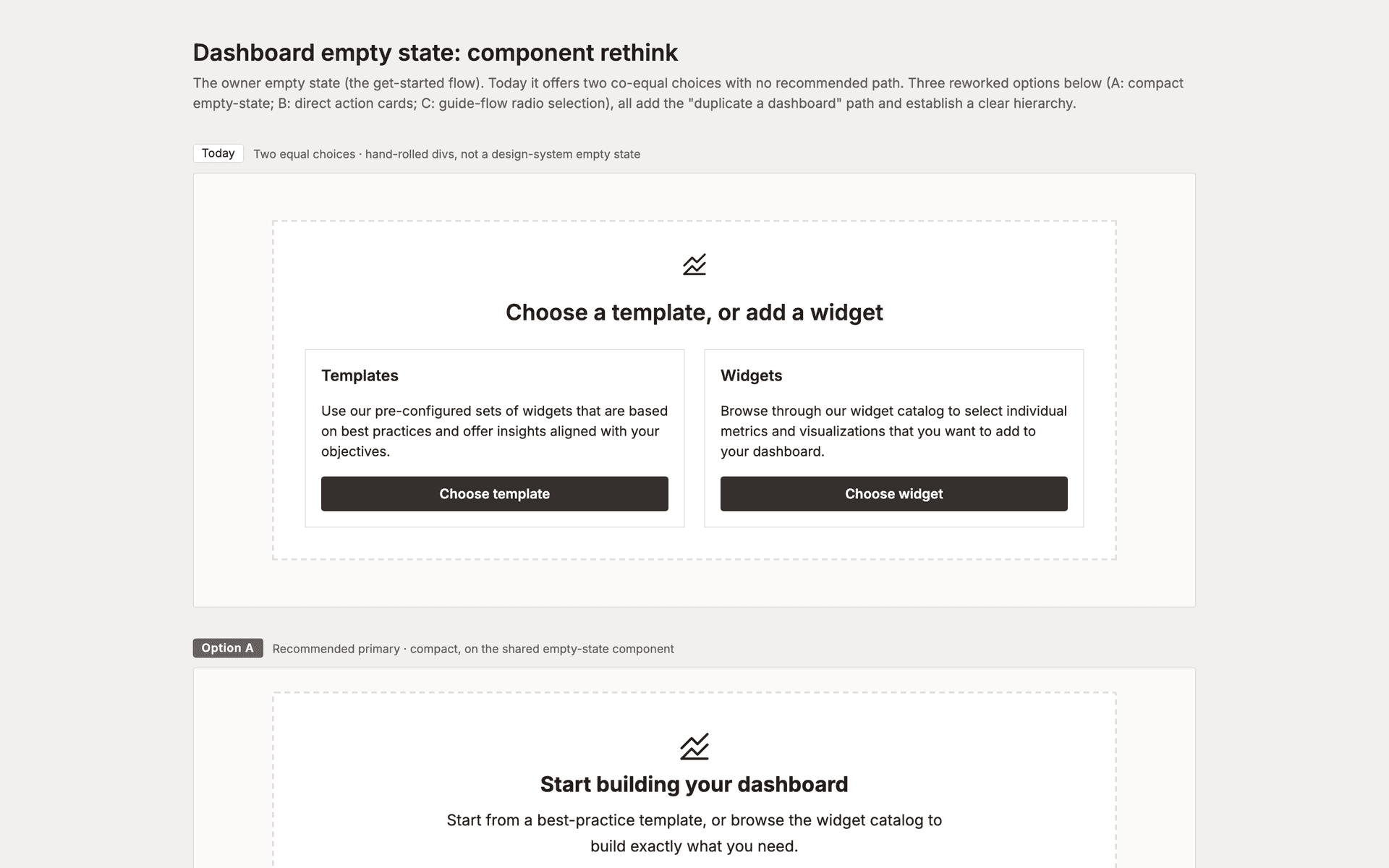 Empty state: component rethink