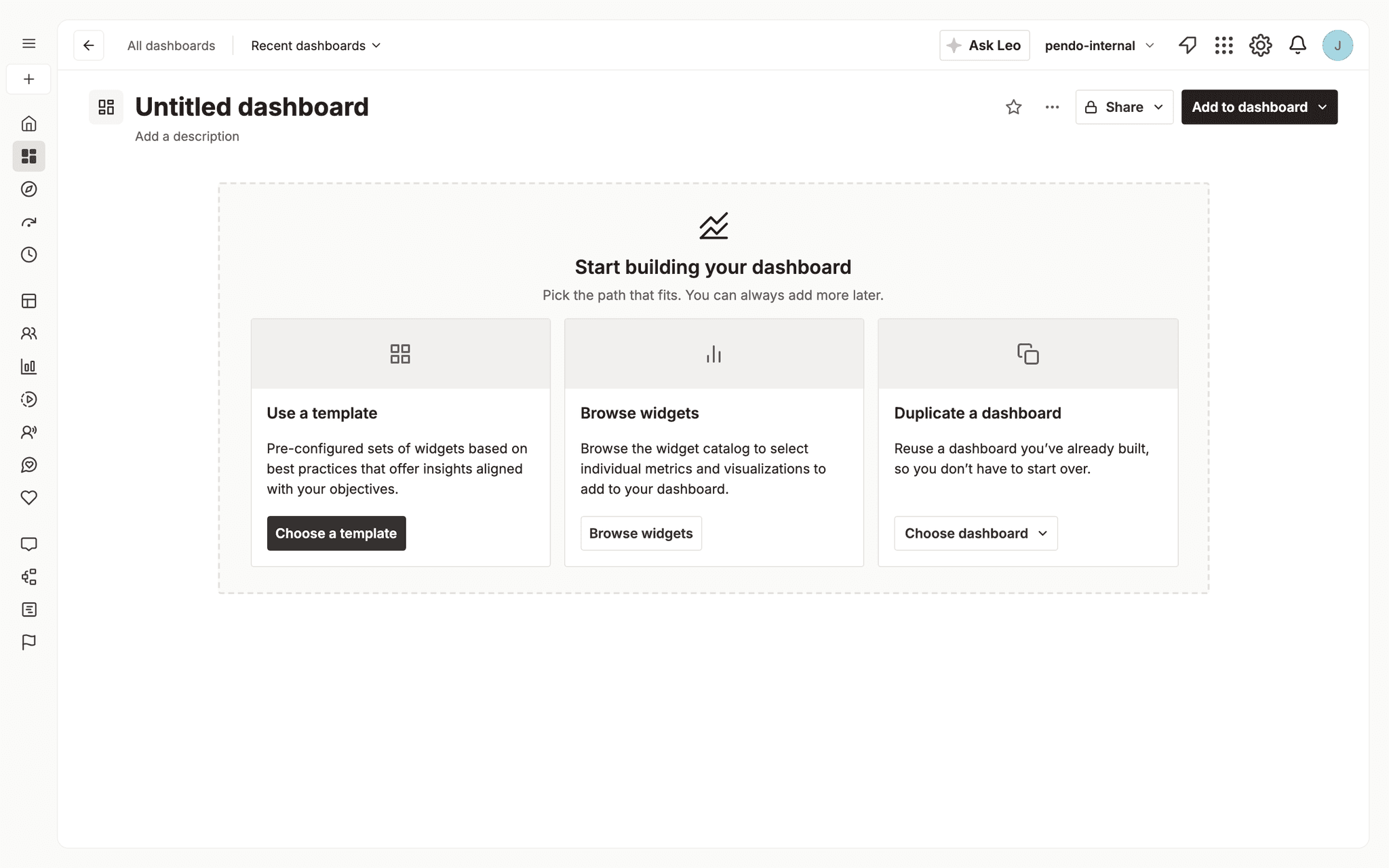 Empty state (Option B)