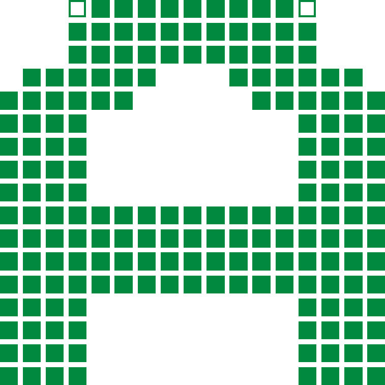 version two, the two cells that left marked hollow at either end of the top slab